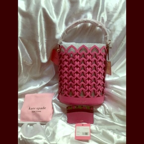 KATE SPADE DORIE SMALL BUCKET HANDBAG & CARDCASE - Picture 1 of 8